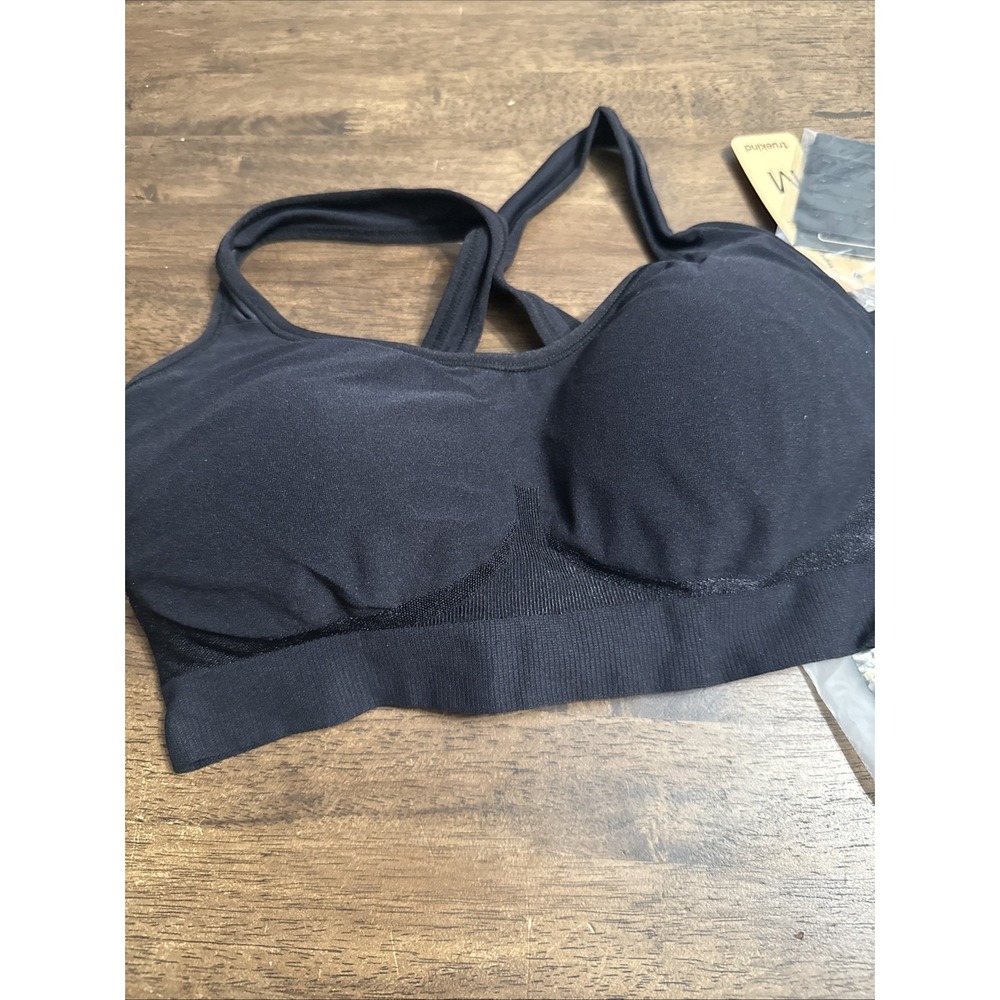 Truekind Bra Daily Comfort Wirefree Shaper Bra Size M NEW w/ Tags Black - Picture 2 of 5